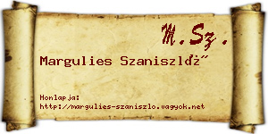 Margulies Szaniszló névjegykártya